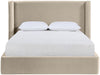Kendall - Velvet Upholstered Bed - Cream - Simple Home Plus