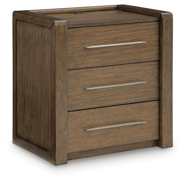 Marxmore - Three Drawer Night Stand - Brown - Simple Home Plus