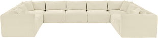 Shaggy - 9 Piece Modular U-Shaped Sectional - Simple Home Plus