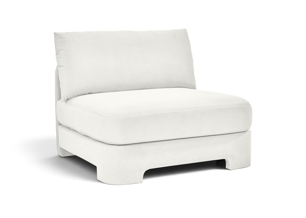 Hammond - Velvet Performance Fabric Upholstered Armless Chair - Simple Home Plus