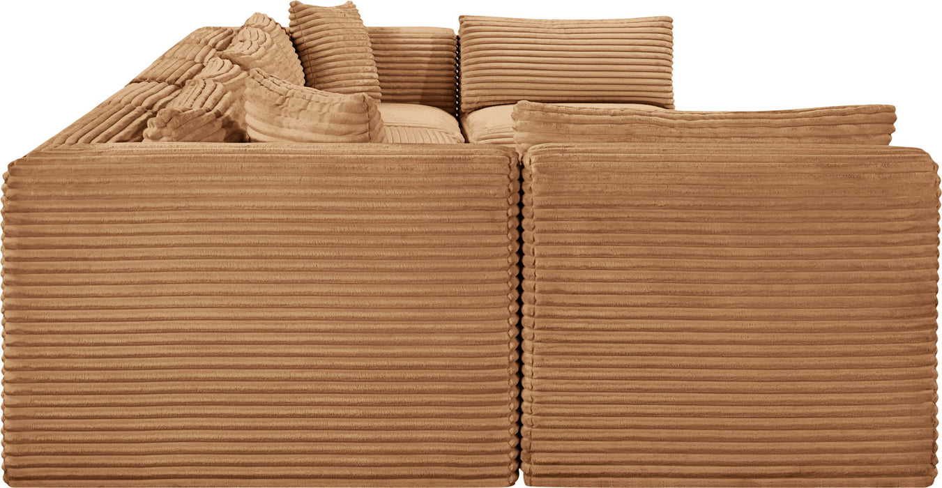 Shaggy - Fabric 7 Piece Modular U-Shaped Armless Sectional - Simple Home Plus