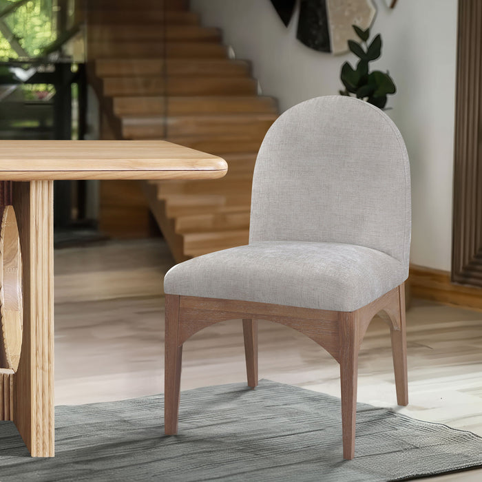 Waldorf - Chenille Dining Side Chair With Natural Legs - Simple Home Plus