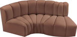 Arc - Faux Leather 3 Piece Modular L-Shaped Sofa - Simple Home Plus