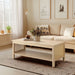 Ashlyn - 2-Tier Coffee Table With Sides & Spacious Open Shelf Storage - Natural - Simple Home Plus