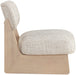 Vetra - Linen Textured Fabric Upholstered Accent Chair With Natural Base - Simple Home Plus