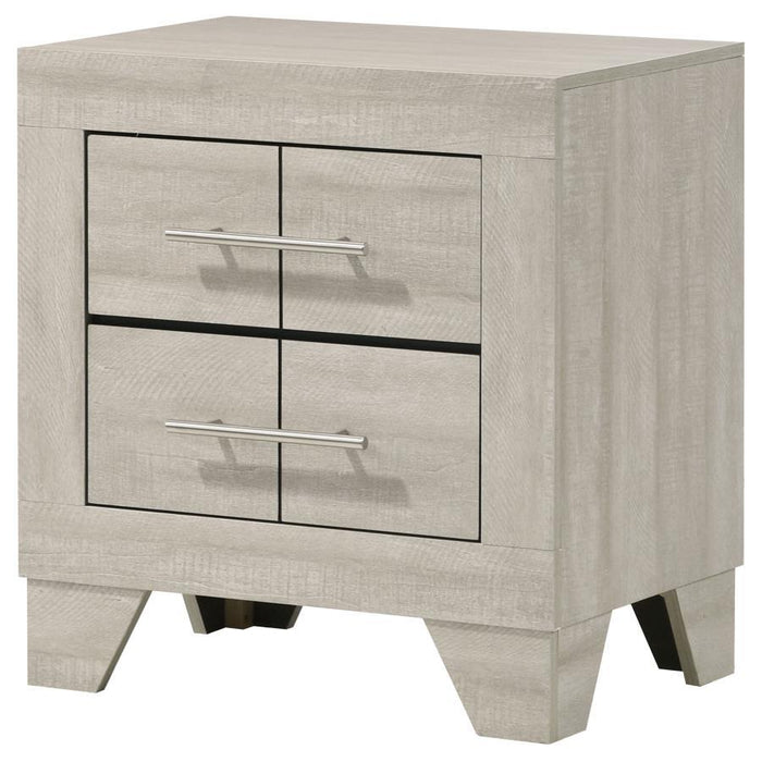 Trenton - 2-Drawer Nightstand Bedside Table - Rustic Cream - Simple Home Plus