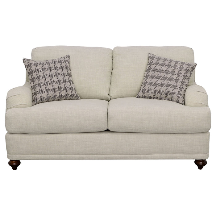 Glenn - Upholstered English Arm Loveseat - Light Gray - Simple Home Plus