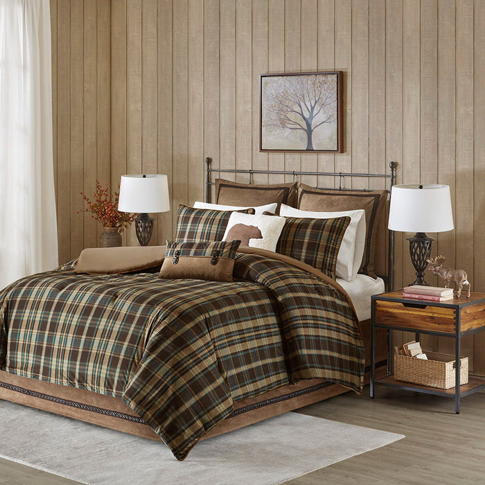 Hadley Plaid - Queen Oversized Cozy Spun Comforter Set - Multi - Simple Home Plus