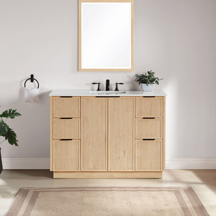 Willard - Engineered Stone And Solid Wood Bathroom Vanity - Simple Home Plus