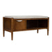 Arcadia - Accent Bench With Storage And Upholstered Cushion - Walnut Brown - Simple Home Plus