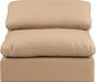 Comfy - Faux Leather Armless Chair - Tan - Simple Home Plus