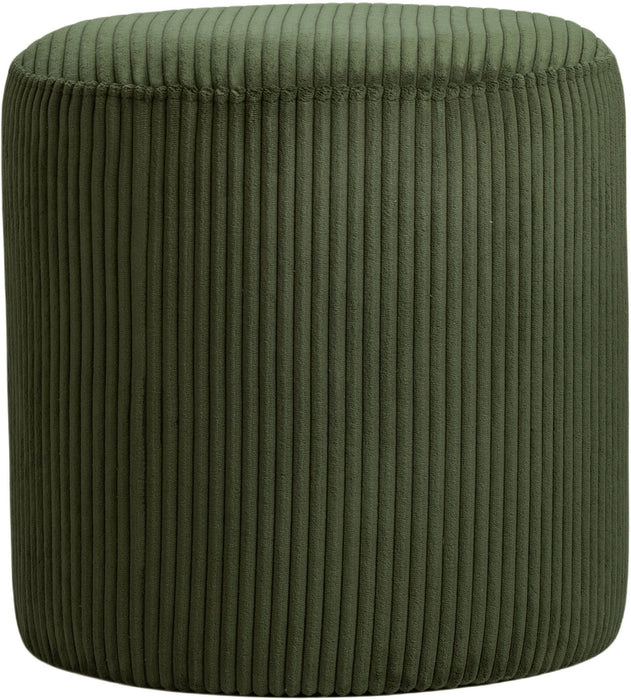 Roy - Round Microsuede Ottoman / Stool