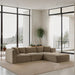 Shaggy - Fabric 4 Piece Modular Sectional - Simple Home Plus