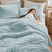 Duke - Comforter Mini Set - Aqua - Simple Home Plus