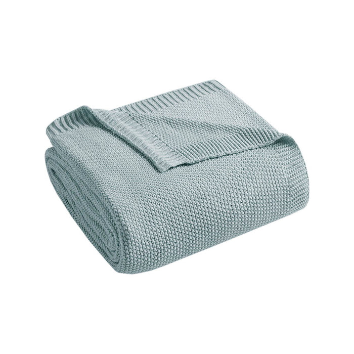 Bree Knit - King Blanket - Light Blue - Simple Home Plus