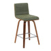 Vienna - Modern Counter Height Swivel Bar Stool - Walnut Finished Wood Frame - Simple Home Plus