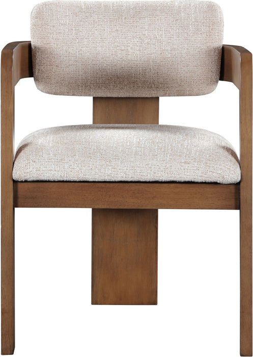 Sacha - Linen Dining Chair With Brown Base (Set of 2) - Simple Home Plus