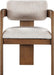 Sacha - Linen Dining Chair With Brown Base (Set of 2) - Simple Home Plus