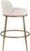 Ferro - Performance Fabric Upholstered Bar Stool - Antique Brass - Simple Home Plus