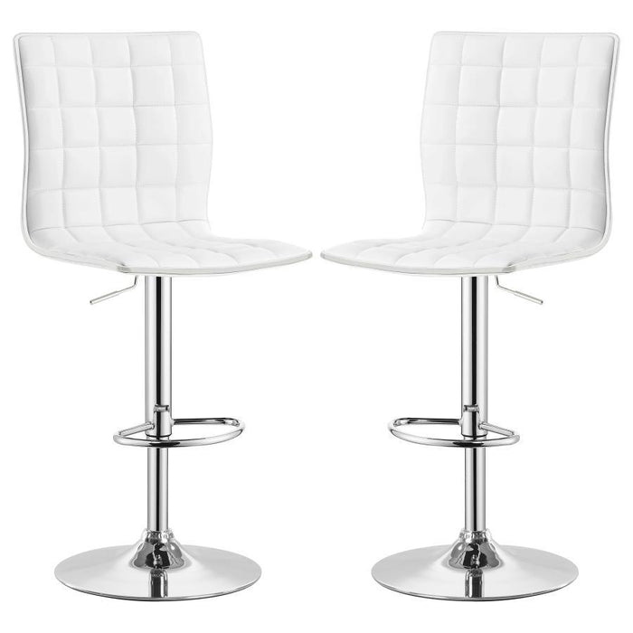 Ashbury - Upholstered Adjustable Bar Stool (Set of 2) - Simple Home Plus
