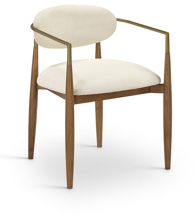 Riccio - Dining Arm Chair (Set of 2) - Walnut Frame - Simple Home Plus