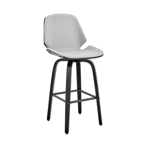 Arabela - 26" Swivel Bar Stool - Gray / Black - Simple Home Plus