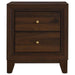 Welsley - 2-Drawer Nightstand Bedside Table - Walnut - Simple Home Plus