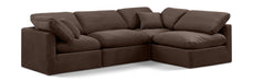 Indulge - Velvet 4 Piece Modular Sectional - Simple Home Plus