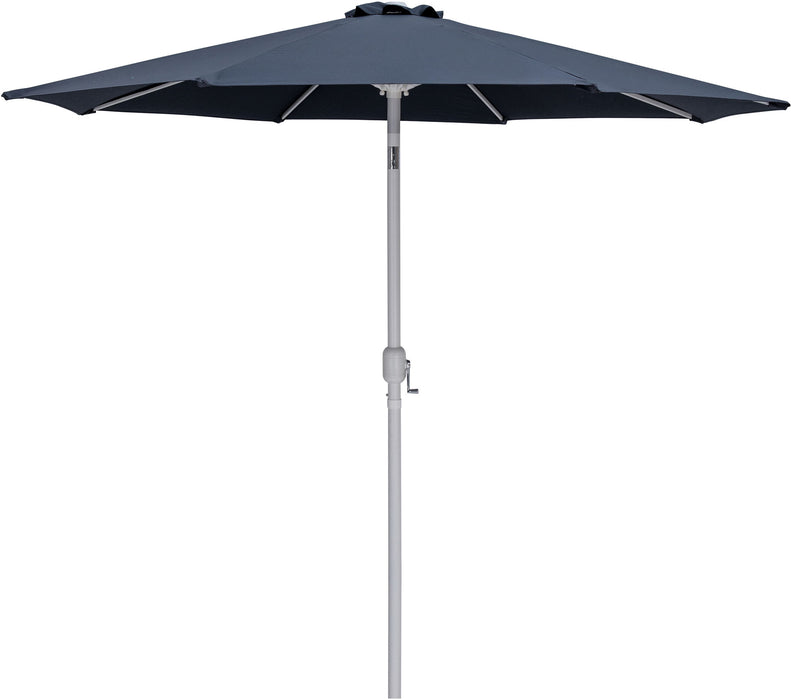 Fiji - Aluminum Patio Umbrella With Round Teak And White Base - Simple Home Plus