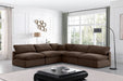 Comfy - 5 Piece Velvet Modular Corner Armless Sectional - Simple Home Plus