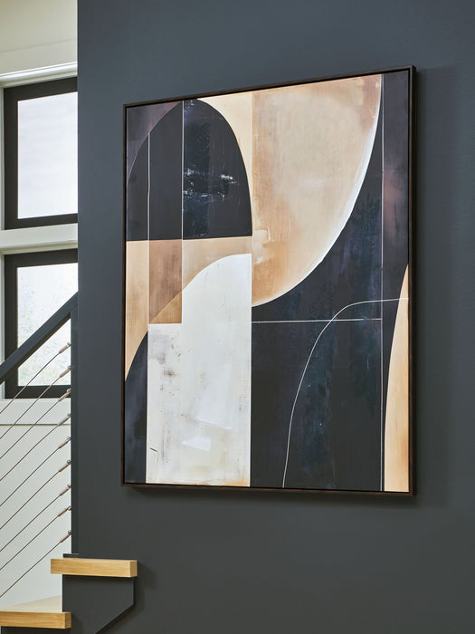 Ewanford - Black / Brown / Tan - Wall Art - Simple Home Plus