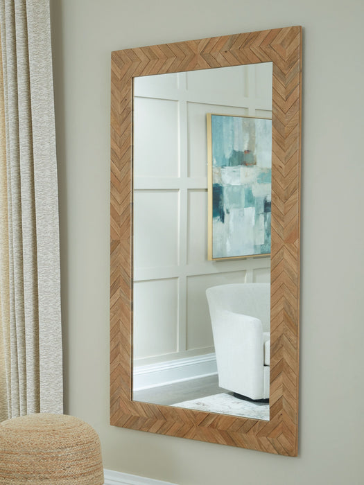 Waylane - Brown - Floor Mirror - Simple Home Plus