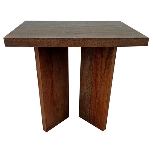 Andando - Square Solid Wood End Table - Mango Brown - Simple Home Plus