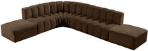 Arc - Velvet 7 Piece Corner Modular Sofa - Simple Home Plus