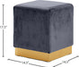 Jax - Stool Ottoman with Gold Base - Simple Home Plus