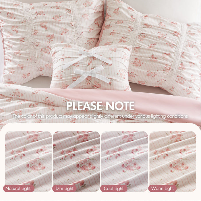 Anabelle - Queen Comforter Set - Pink