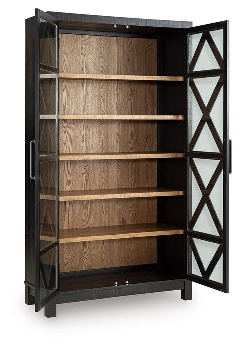 Christop - Accent Cabinet - Black / Brown - Simple Home Plus