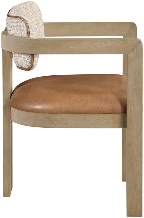 Ravina - Upholstered Dining Chair With Stained Natural Base (Set of 2) - Simple Home Plus