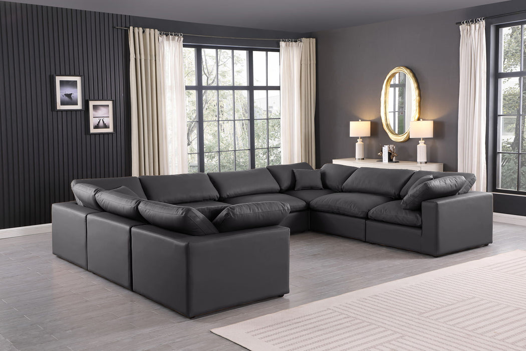 Comfy - 8 Piece Faux Leather Modular Sectional - Simple Home Plus