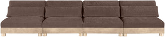 Turin - Chenille Fabric Upholstered Modular Sectional - Brown - Simple Home Plus