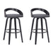 Sonia - 26" Counter Height Swivel Bar Stool - Black Wood - Simple Home Plus