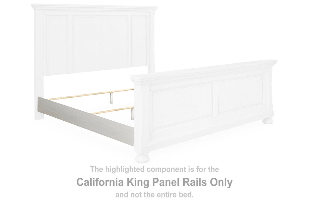 Robbinsdale - Cal King Panel Rails - Antique White - Simple Home Plus