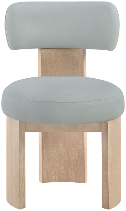 Atelier - Vegan Leather Upholstered Dining Chair (Set of 2) - Painted Natural Frame - Simple Home Plus