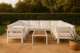 Nizuc - Outdoor Patio 10 Piece Modular Sectional With White Frame - Simple Home Plus