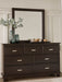 Covetown - Dresser And Mirror - Dark Brown - Simple Home Plus