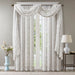 Irina - Diamond Sheer Embroidered Window Scarf - White / Gray - Simple Home Plus