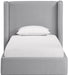 Kendall - Linen Textured Fabric Upholstered Bed - Simple Home Plus