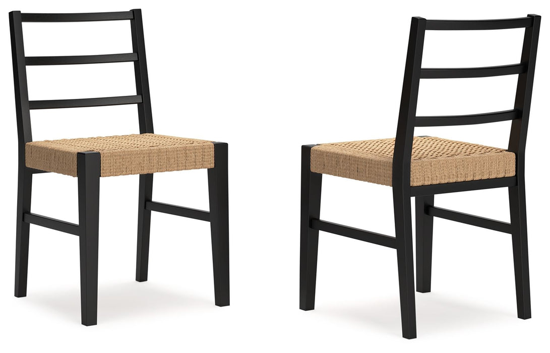 Isanti - Light Brown / Black - Dining Room Side Chair (Set of 2) - Simple Home Plus