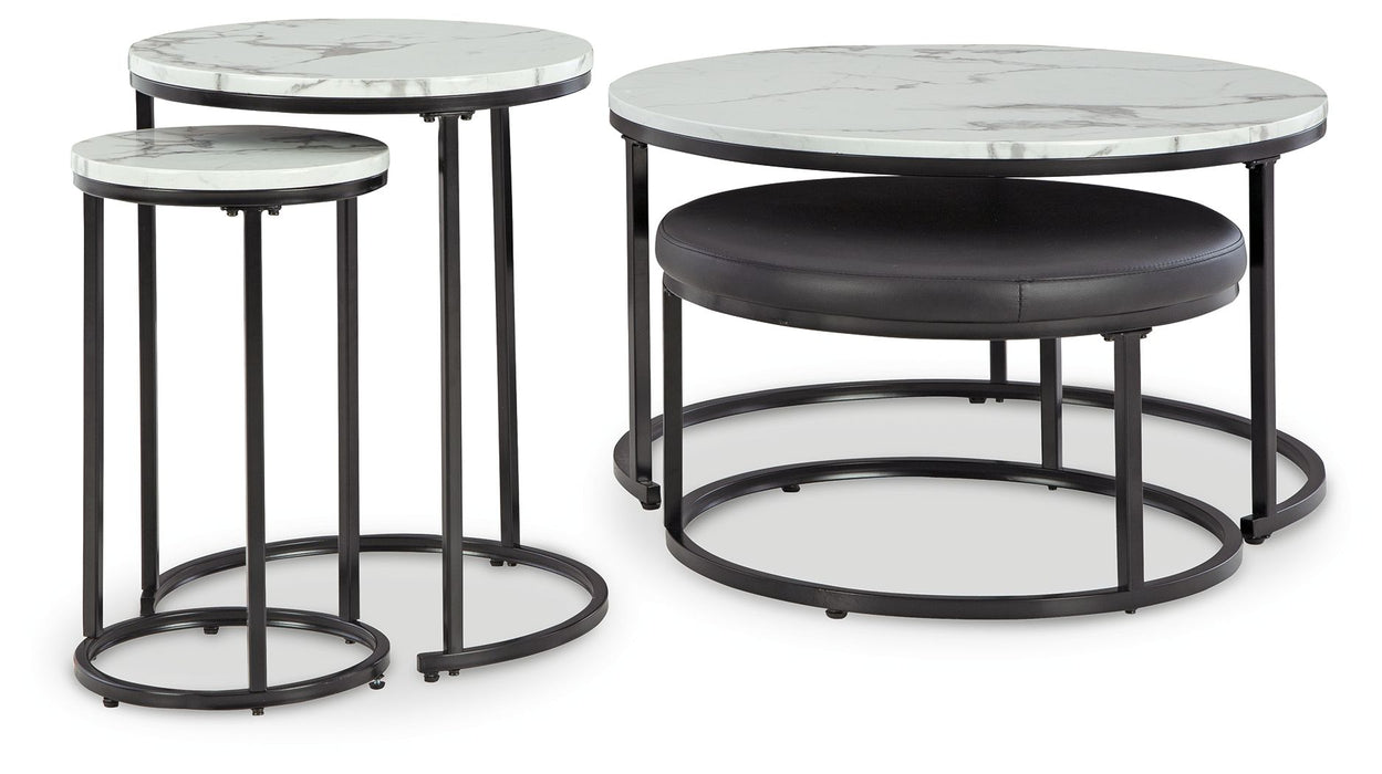 Jusmour - Black / White - Occasional Nesting Table (Set of 4) - Simple Home Plus