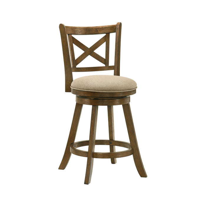 Kodi - Modern Farmhouse Swivel Wood Counter Height Kitchen Bar Stool - Simple Home Plus